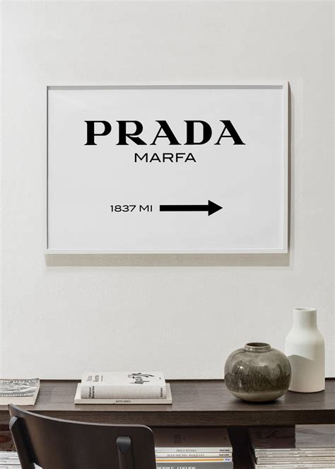 poster desenio prada|Prada Marfa B&W Poster .